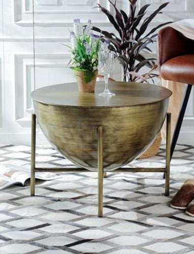 Brass Coffee Table - 600 X 600 X 460