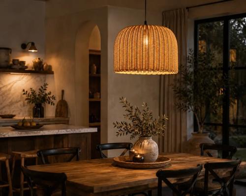 Rattan Hanging Light - 390 X 390 X 300