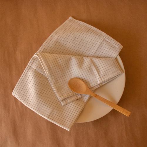 Stripe Woven Kitchen Towel - Chalk - Set of 2 - Akiiko