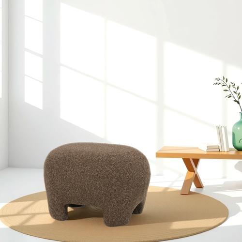 Elle Ottoman - Driftwood