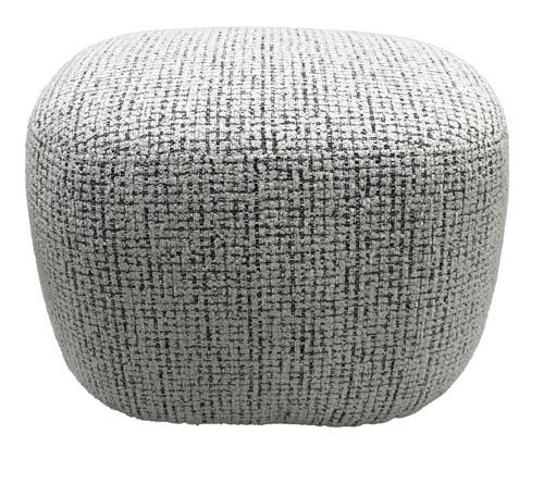 Bella Accent Ottoman - White & Black