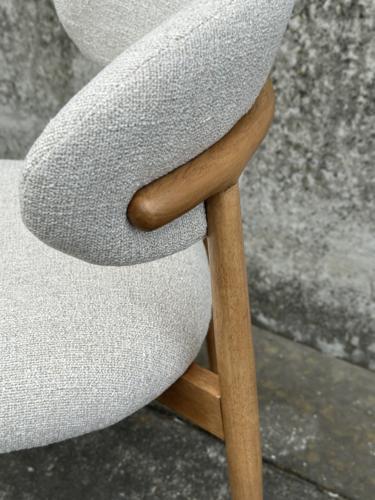 Oscar Dining Chair - Linen Fabric - 520x520x830 Seat Height: 470mm