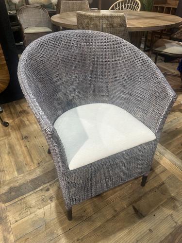 Kuta Armchair - Black / Grey Wash & Oatmeal