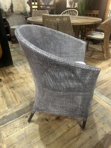 Kuta Armchair - Black / Grey Wash & Oatmeal