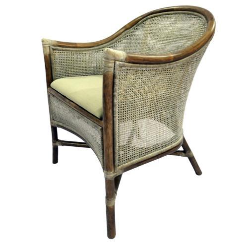 Sanur Armchair - Smoke Grey / White Wask & Oatmeal