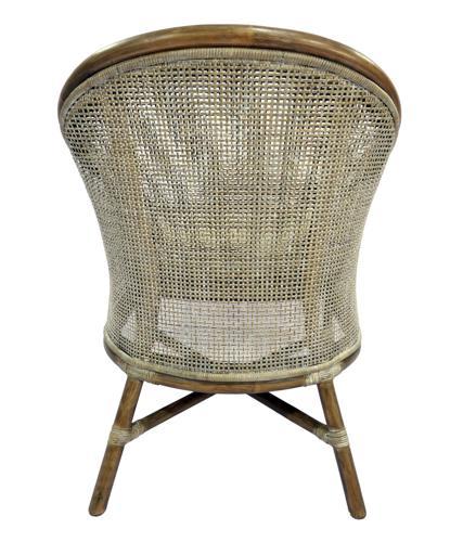 Sanur Armchair - Smoke Grey / White Wask & Oatmeal