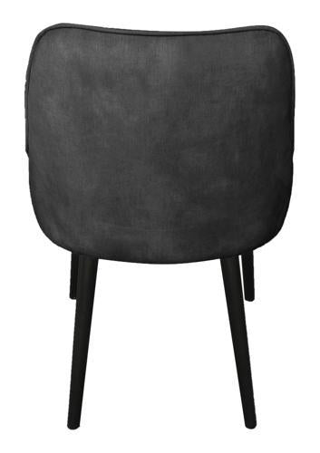 Pedro Dark Grey Velvet Dining Chair - 520 X 565 X 810