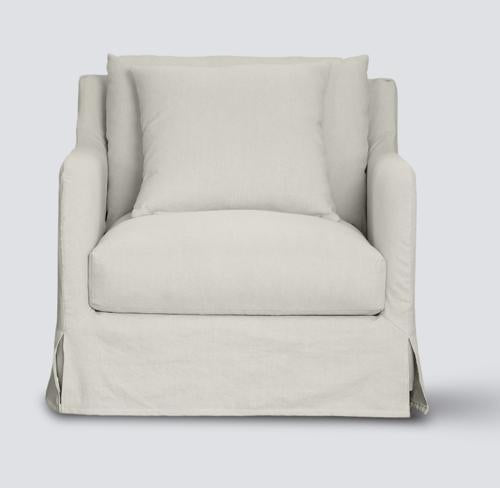 Provencal Slip Cover Armchair - Salt & Pepper