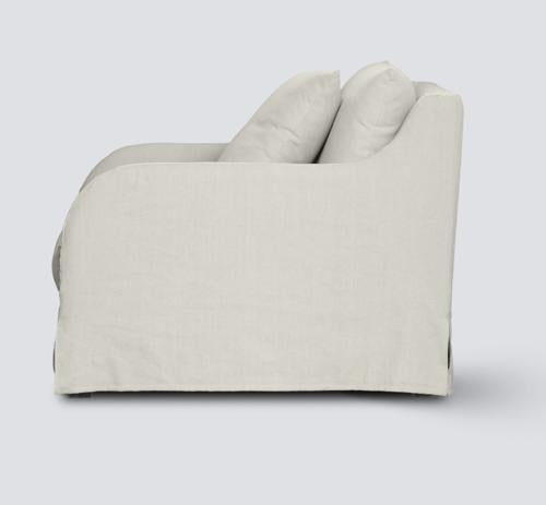 Provencal Slip Cover Armchair - Salt & Pepper