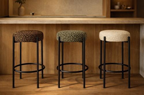 Crown Barstool - Olive / Black