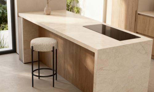 Crown Barstool - Taupe / Natural