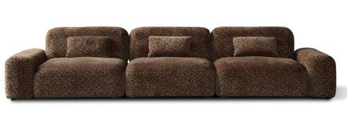 Arcadia Sectional Sofa - Right Hand End - Hunter Brown / Black