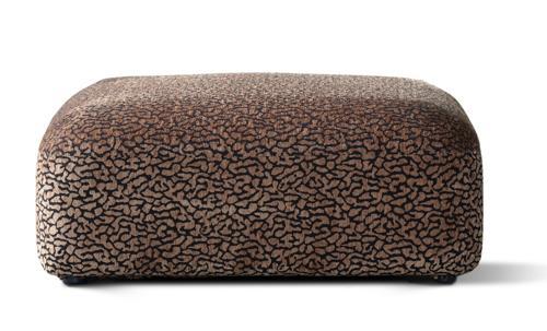 Arcadia Sectional Sofa - Ottoman - Hunter Brown / Black