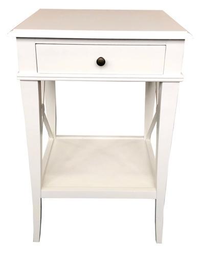 Villa Bedside Table - White - 500 X 440 X 760