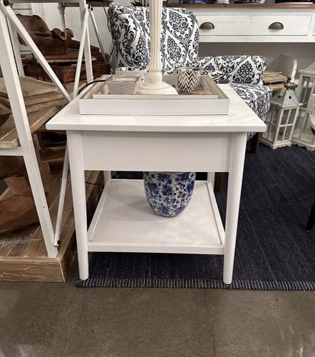 Provence Bedside Table - White - 550 X 550 X 560