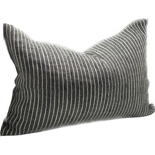 Linen Cushion Cover - Black - 400 X 600