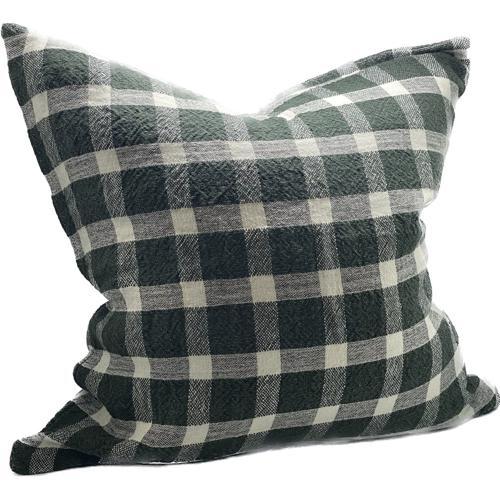 Linen Cushion Cover - Dk. Green - 550 X 550