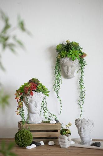 Visage Cement Vase - Medium - 160 X 150 X 230
