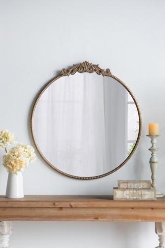 Round Gold Mirror - 762 X 813 X 38