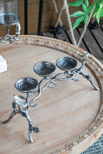 Bird 3 Pillar Candle Holder - 406 X 152 X 165