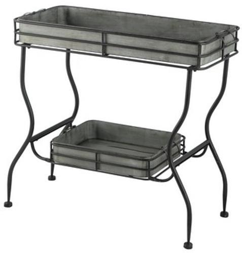 Maggie Galvanized Tray Table - 810 X 380 X 780