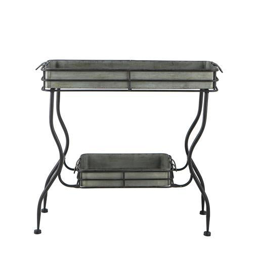 Maggie Galvanized Tray Table - 810 X 380 X 780