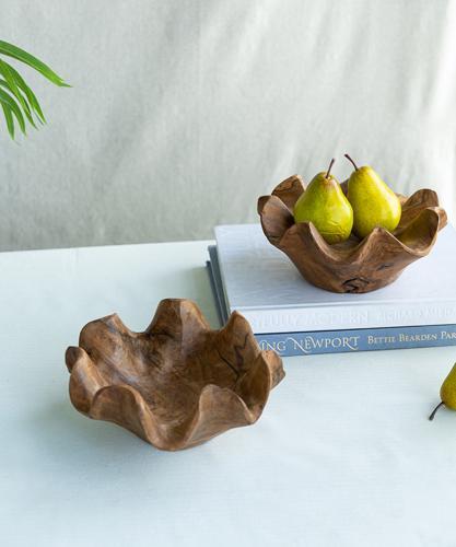 Teak Bowl Set of 2 - 220 X 220 X 100