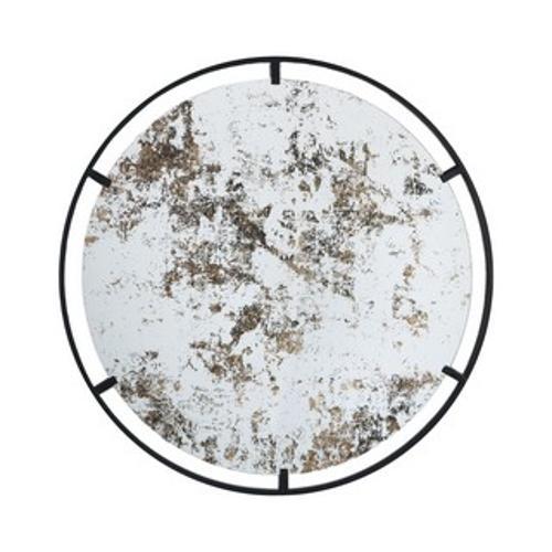 Round Antique Mirror with Metal Frame - 800 X 800 X 19