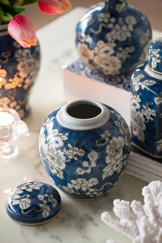 Blue and White Jar and Vase Set of 4 - 105 X 95 X 155