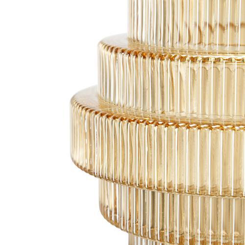 Glass Vase Set of 2 Amber - 150 X 150 X 170