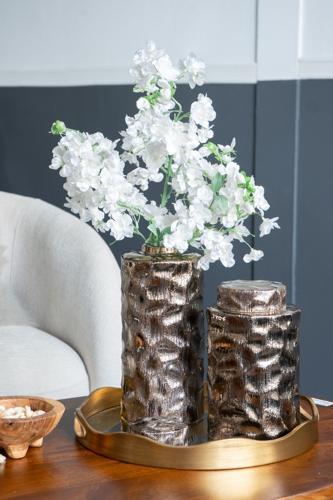 Ceramic Copper Vase - 140 X 140 X 325