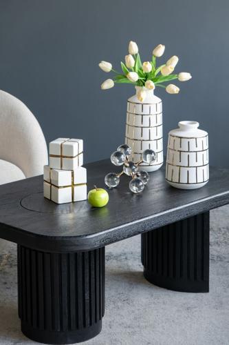 Ceramic White Vase - 145 X 145 X 300