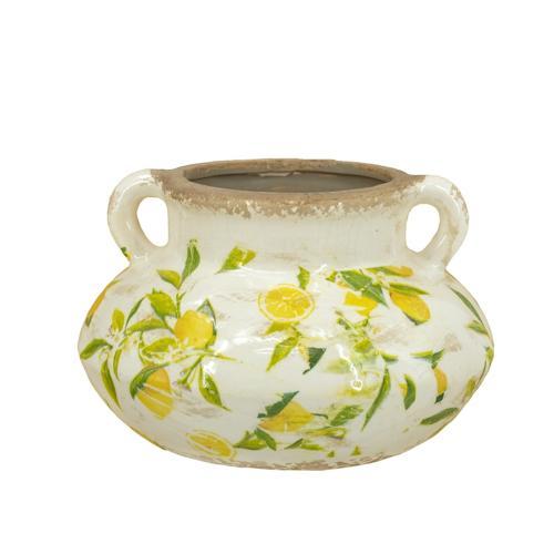 Lemon & Leaves Planter - 205 X 205 X 132