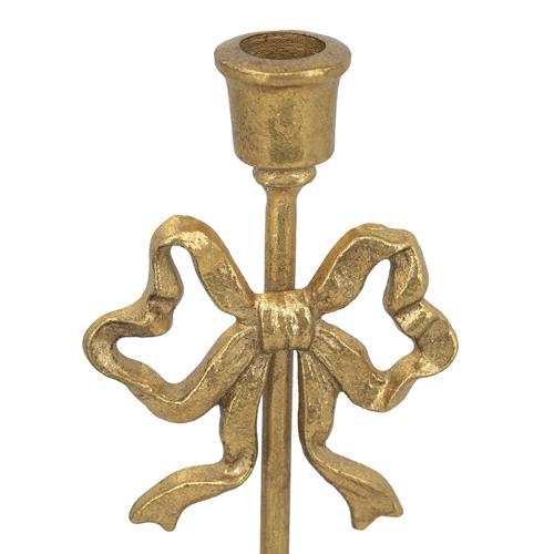 Gold Bow Candle Holders Set of 2