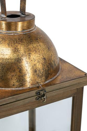 Antique Gold Lanterns Set of 2 - 350 X 350 X 730
