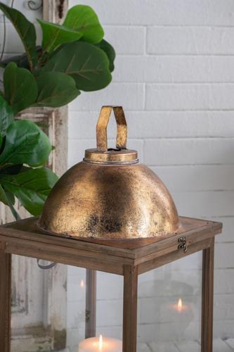 Antique Gold Lanterns Set of 2 - 350 X 350 X 730
