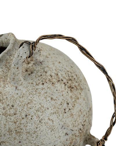 Hand - Pulled Decorative Jug with Wire Handle