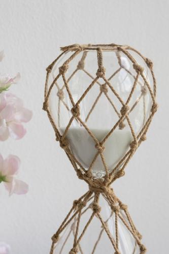 Woven Hourglass with White Sand - Large