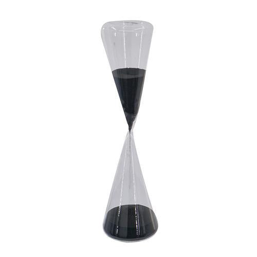 Triangular Hourglass with Black Sand