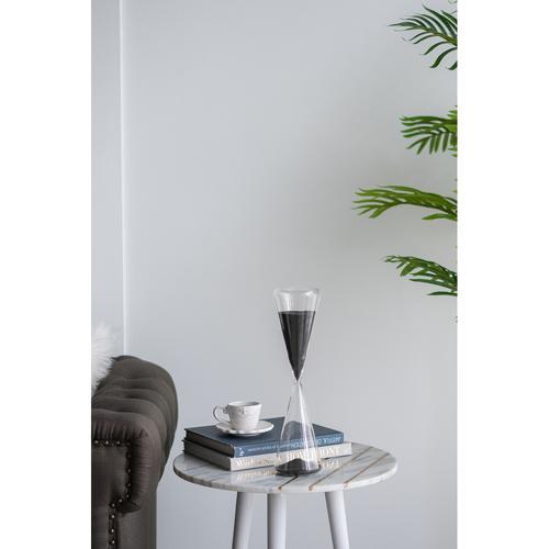 Triangular Hourglass with Black Sand