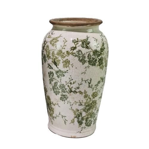 Green Floral Vase - Green - 165 X 165 X 295