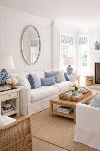 Cream Oval Mirror - 925 X 625 X 75