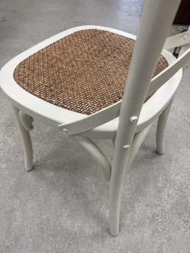 Cross Back Chair - Antique White - 500 X 530 X 890
