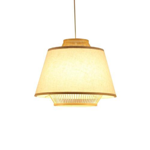 Bamboo & Linen Pendant
