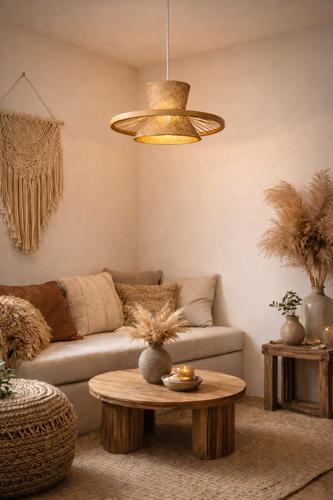 Bamboo Pendant - Natural - 460 X 220