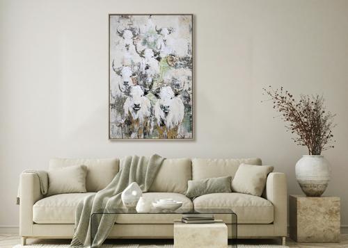 Framed Canvas Hand-Painted - 800 X 1200