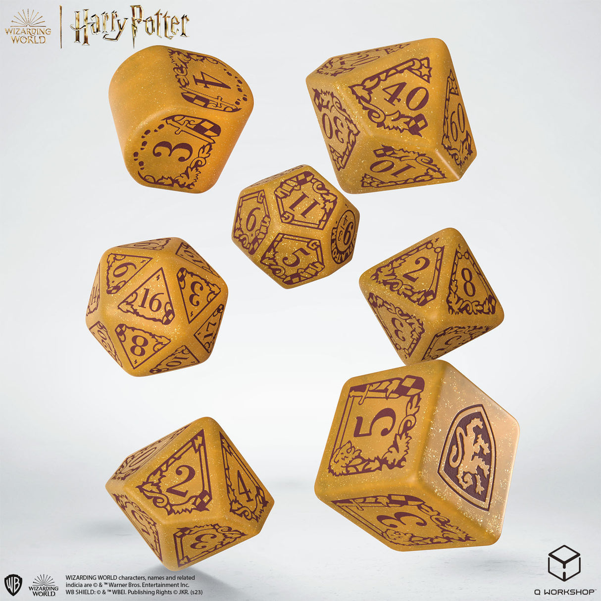 Q Workshop - Harry Potter Modern Dice Set - Gryffindor - Gold Dice Set 7