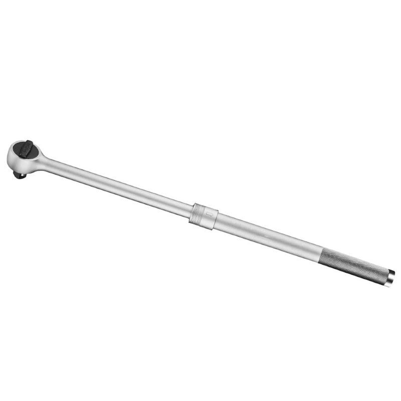 Extendable Teng ratchet with chrome vanadium steel, 45 teeth, adjustable from 356mm to 508mm for tight spaces and efficient use.