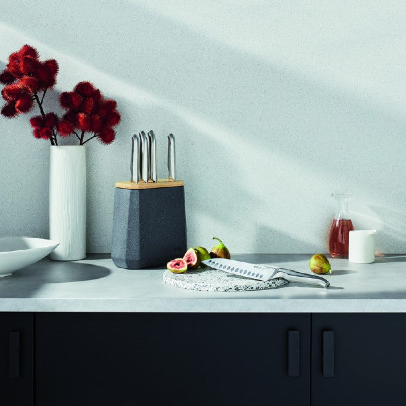 Furi - Stone Knife Block Flint Terazzo Set 6 Piece