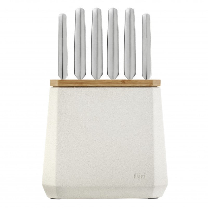 Furi - Stone Knife Block Snow Terazzo Set 7 Piece